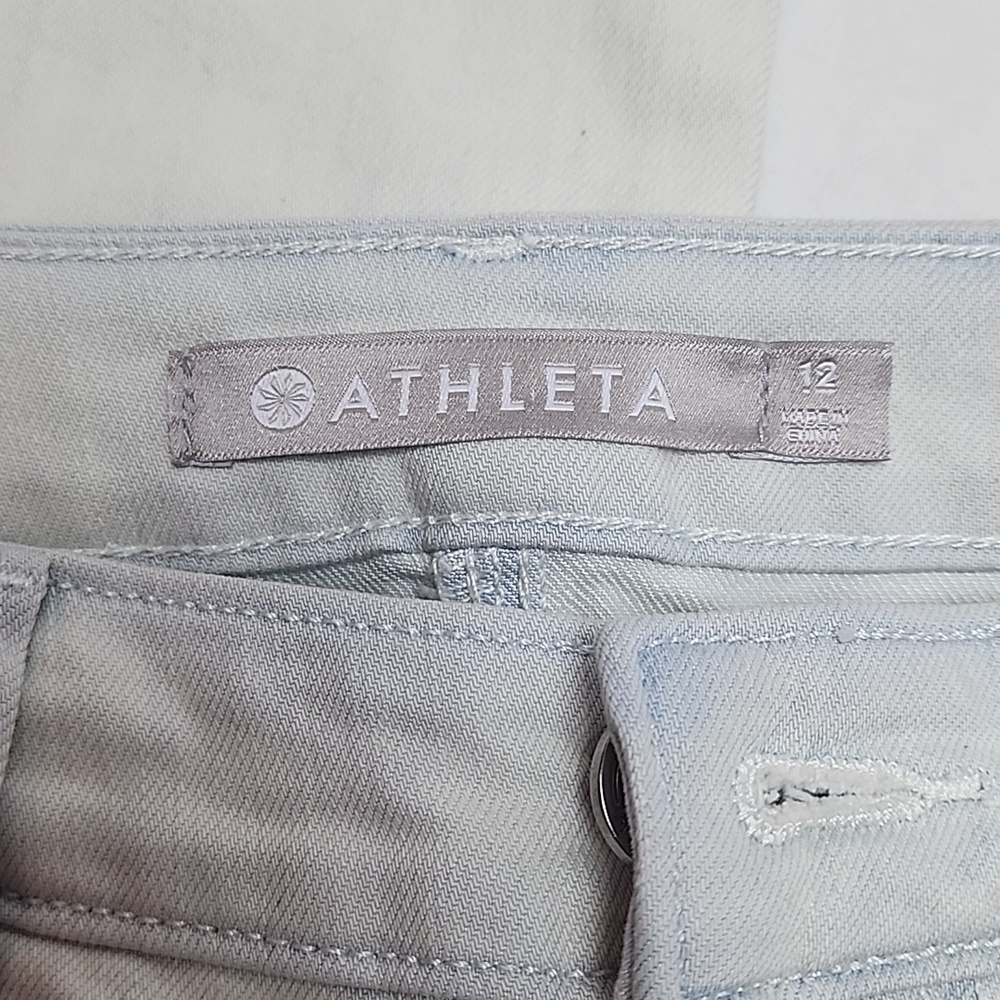 NWT Athleta Sculptek Skinny Jeans Light Indigo Size 14 Spring 2018 - Picture 4 of 13